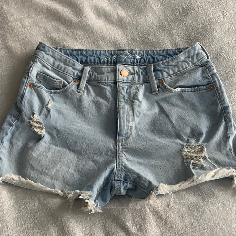 Distressed Jean shorts